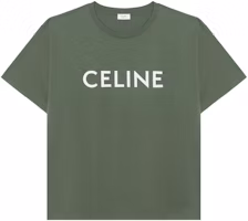 CELINE SS23 Logo Print T-Shirt Pale Green 2X681671Q-02KF CELINE SS23 Logo Print T-Shirt Pale Green 2X681671Q-02KF