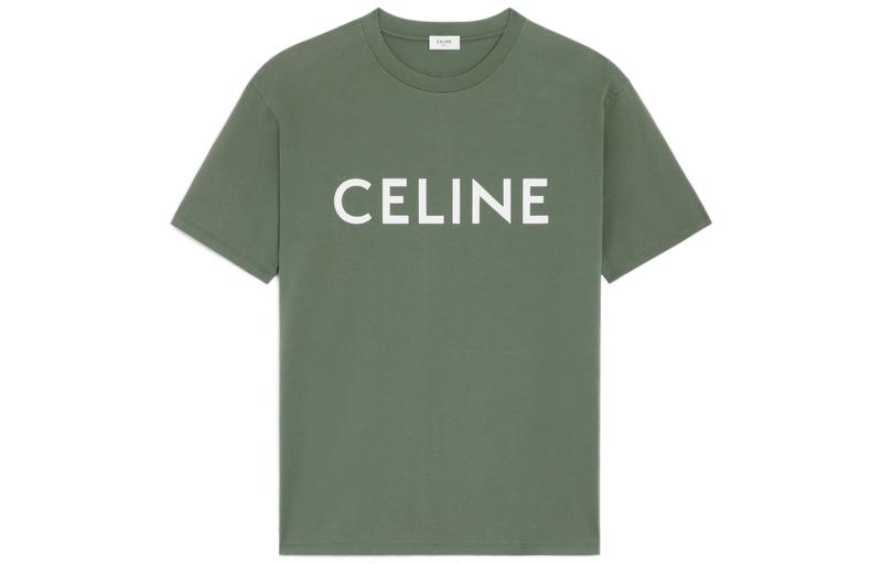 Order CELINE SS23 标志印花T恤 淡绿色 2X681671Q-02KF