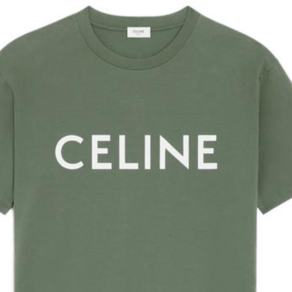 Details for CELINE SS23 标志印花T恤 淡绿色 2X681671Q-02KF