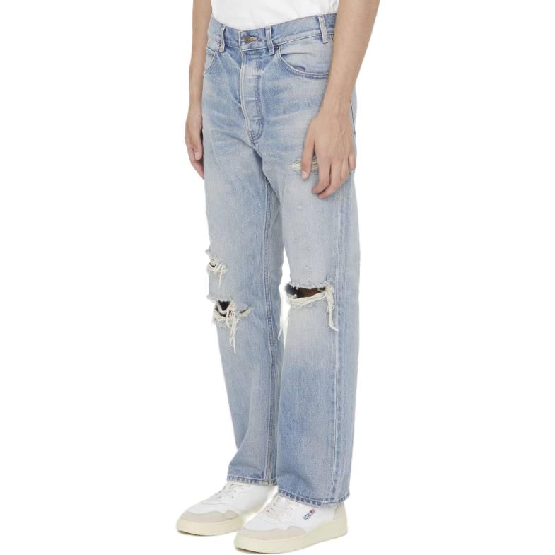 CELINE SS23  Loose Low-Waist Distressed Jeans - Blue 2N574033S08WT 圖 6