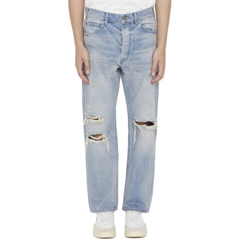 CELINE SS23  Loose Low-Waist Distressed Jeans - Blue 2N574033S08WT 圖 7