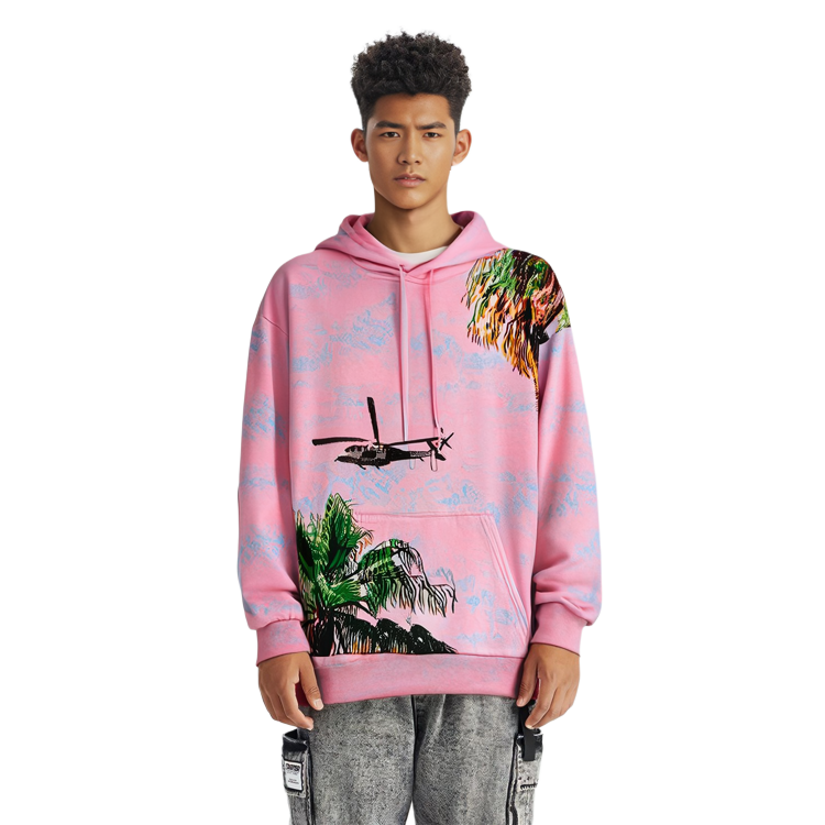 CELINE SS23  Pink Floral Print Cotton Oversized Hoodie. 2Y85B670Q-25UH 圖 4