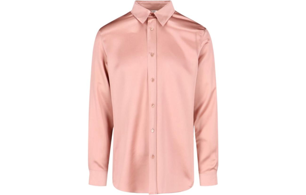 CELINE SS23  Pink Long Sleeve Shirt with Pointed Collar and Buttons. 2C813276L-24RP