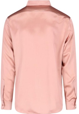 CELINE SS23 Pink Long Sleeve Shirt with Pointed Collar and Buttons. 2C813276L-24RP Lookbook CELINE SS23 Pink Long Sleeve Shirt with Pointed Collar and Buttons. 2C813276L-24RP