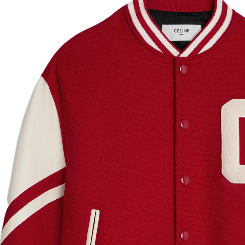 CELINE SS23  Red Letter Patch Button-Up Varsity Jacket. 2V58N896C-27ED 圖 5
