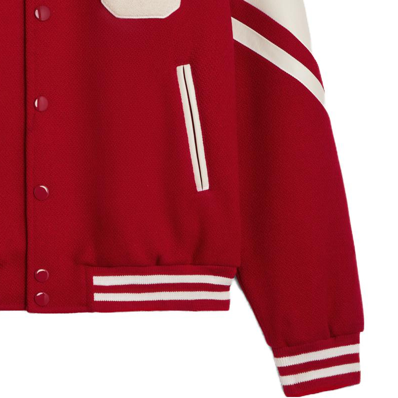 CELINE SS23  Red Letter Patch Button-Up Varsity Jacket. 2V58N896C-27ED 圖 7