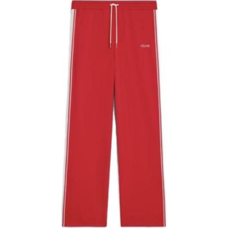 CELINE SS23  Red Loose Straight-Leg Casual Pants 2Z412121O27OW