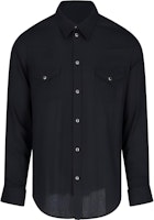 CELINE SS23 Solid Color Long Sleeve Button-Up Shirt - Black 2C143143L-38NO CELINE SS23 Solid Color Long Sleeve Button-Up Shirt - Black 2C143143L-38NO