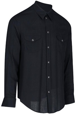 CELINE SS23 Solid Color Long Sleeve Button-Up Shirt - Black 2C143143L-38NO Shop CELINE SS23 Solid Color Long Sleeve Button-Up Shirt - Black 2C143143L-38NO