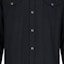 Sizing CELINE SS23 Solid Color Long Sleeve Button-Up Shirt - Black 2C143143L-38NO
