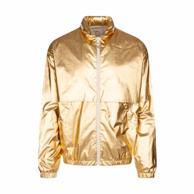 CELINE SS23 Solid Color Zip-Up Long Sleeve Jacket Gold. 2W534008Q-35OR