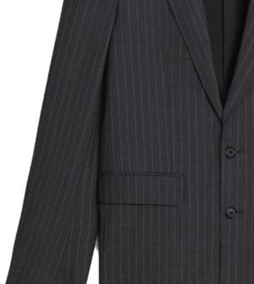 CELINE 2023春夏灰色条纹单排扣休闲西装外套. 2V20J184T-08CR Details for CELINE 2023春夏灰色条纹单排扣休闲西装外套. 2V20J184T-08CR