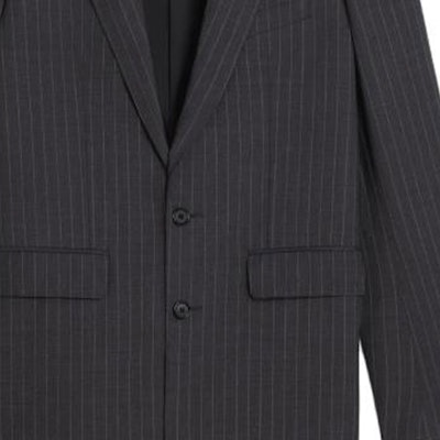 CELINE 2023春夏灰色条纹单排扣休闲西装外套. 2V20J184T-08CR Sizing CELINE 2023春夏灰色条纹单排扣休闲西装外套. 2V20J184T-08CR