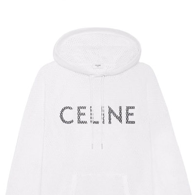CELINE SS23 White Mesh Letter Print Relaxed Sweatshirt. 2Y570950P-01EA Shop CELINE SS23 White Mesh Letter Print Relaxed Sweatshirt. 2Y570950P-01EA