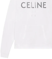 Details for CELINE SS23 White Mesh Letter Print Relaxed Sweatshirt. 2Y570950P-01EA