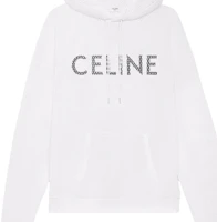 Sizing CELINE SS23 White Mesh Letter Print Relaxed Sweatshirt. 2Y570950P-01EA
