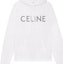 Sizing CELINE SS23 White Mesh Letter Print Relaxed Sweatshirt. 2Y570950P-01EA