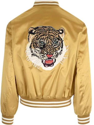 CELINE SS23 Jaket Longgar Bordir Kepala Harimau Kuning 2W866497M-35OR Order CELINE SS23 Jaket Longgar Bordir Kepala Harimau Kuning 2W866497M-35OR