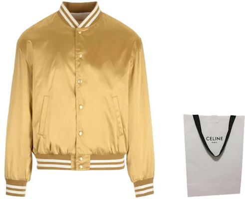 CELINE SS23 Jaket Longgar Bordir Kepala Harimau Kuning 2W866497M-35OR Shop CELINE SS23 Jaket Longgar Bordir Kepala Harimau Kuning 2W866497M-35OR