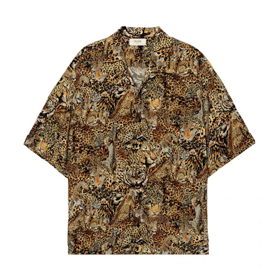 CELINE SS23 Animal Print Short Sleeve Button-Up Shirt Multicolor Men 2C517251S-18FV