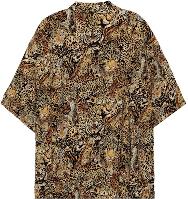 CELINE SS23 Animal Print Short Sleeve Button-Up Shirt Multicolor Men 2C517251S-18FV Lookbook CELINE SS23 Animal Print Short Sleeve Button-Up Shirt Multicolor Men 2C517251S-18FV