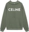 Order CELINE SS23 Bauhaus Cetakan Huruf Hoodie Hijau Lelaki 2Y321670Q-02KF