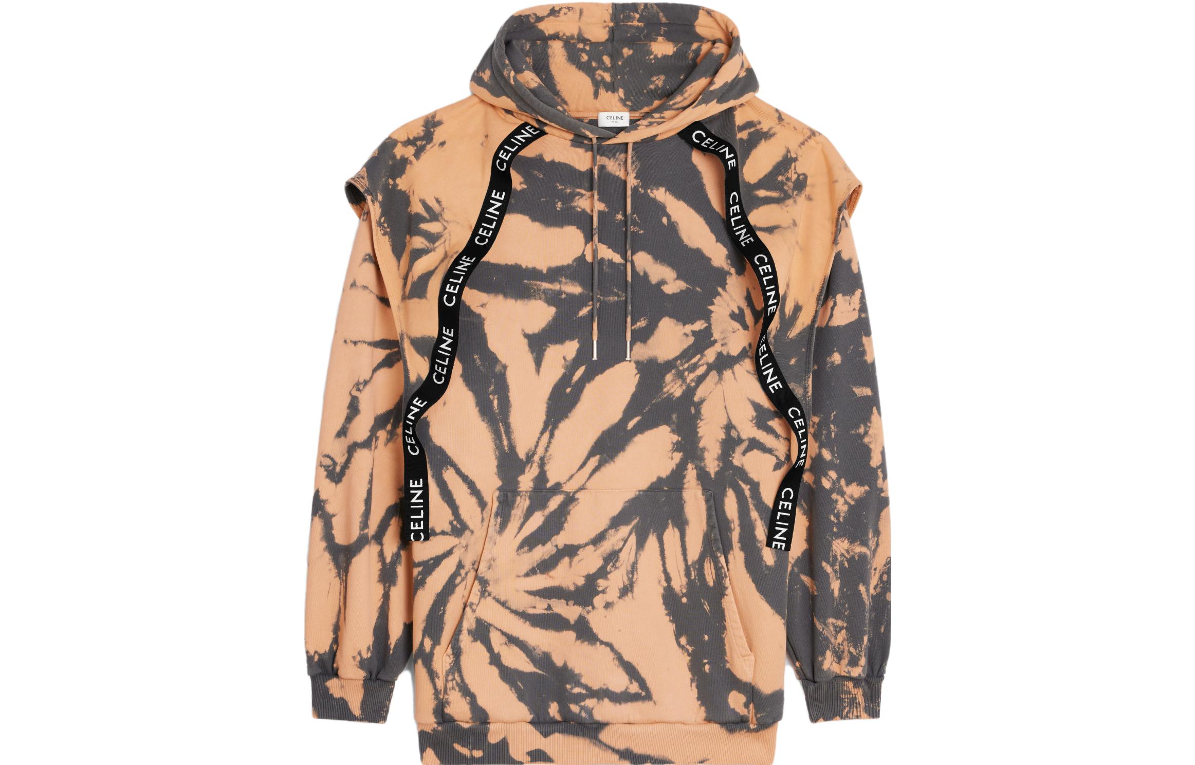 Celine SS23 Beige Hoodie with Logo Tape Detail 2Y85A333U-09TR