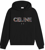 Celine SS23 Black Hoodie with Letter Logo Print Pattern 2Y87B670Q-38ML Celine SS23 Black Hoodie with Letter Logo Print Pattern 2Y87B670Q-38ML