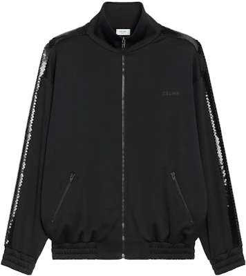 Celine SS23 黑色拉鍊外套 印花標誌長袖休閒款式 2Y892121O-38NO Buy Celine SS23 黑色拉鍊外套 印花標誌長袖休閒款式 2Y892121O-38NO