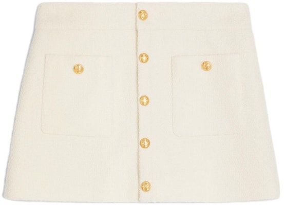 CELINE SS23 Chalk White Mid-Rise Casual Skirt with Button Details. 2J638371R-01RD Buy CELINE SS23 Chalk White Mid-Rise Casual Skirt with Button Details. 2J638371R-01RD