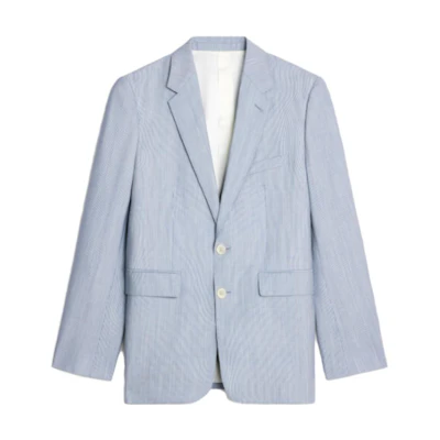 Celine SS23 Chalk White Pinstripe Blazer Jacket 2V31O850T-01CX