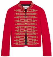 Celine SS23 Colorblock Embroidered High Collar Jacket Red 2V80R998K-27IR Celine SS23 Colorblock Embroidered High Collar Jacket Red 2V80R998K-27IR