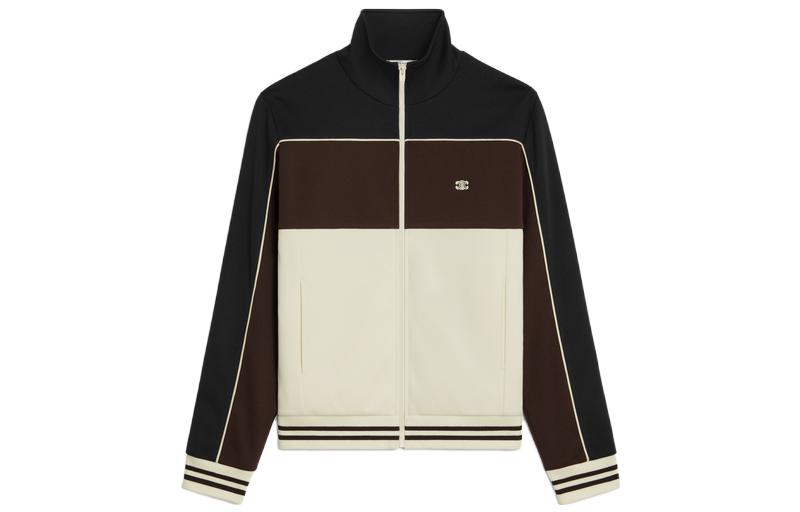 CELINE SS23 Colorblock Logo Embroidered High Neck Jacket for Men. 2Y43C121O-01ZR
