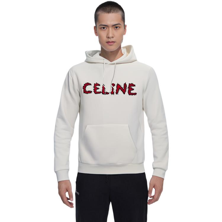 Details for CELINE SS23 字母印花破壞風連帽衫 白色 2Y88B670Q-01AG