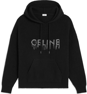 Celine SS23 Hoodie Hitam dengan Rantai Huruf dan Tudung 2AG74430U-38NO Buy Celine SS23 Hoodie Hitam dengan Rantai Huruf dan Tudung 2AG74430U-38NO