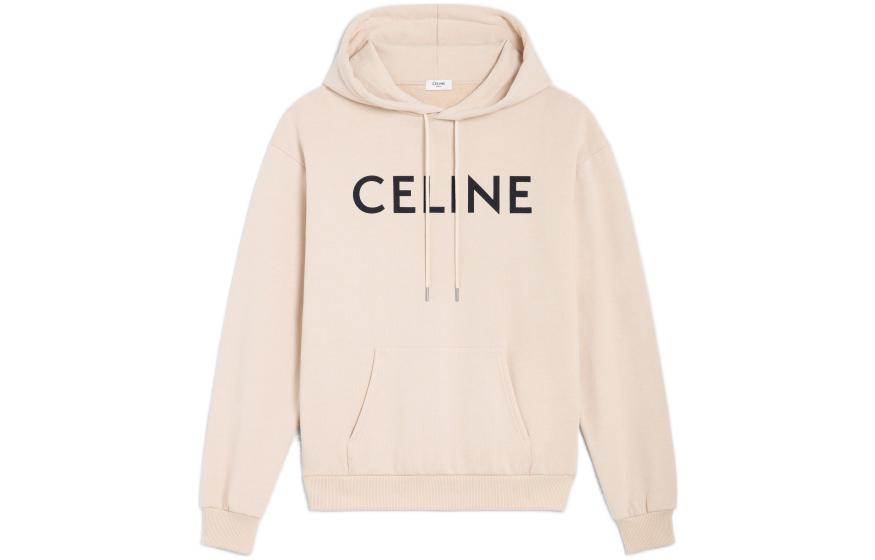 Celine SS23 Logo Embroidered Sweatshirt Champagne for Men 2Y321670Q-03HI