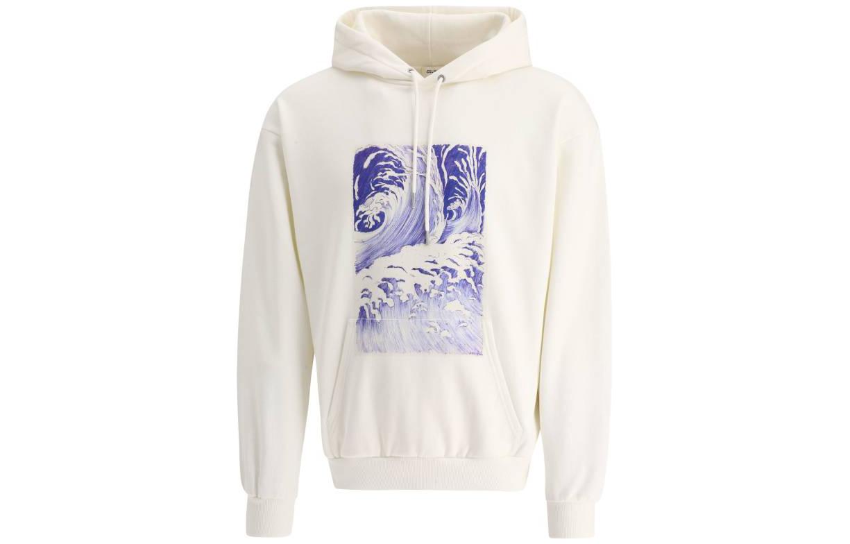 CELINE SS23 Pattern Print Drawstring Hoodie  White 2Y83B670Q-01TB 圖 2