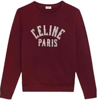Celine SS23 Red Logo Print Crewneck Long Sleeve Sweatshirt 2Y162450I-28PA Celine SS23 Red Logo Print Crewneck Long Sleeve Sweatshirt 2Y162450I-28PA
