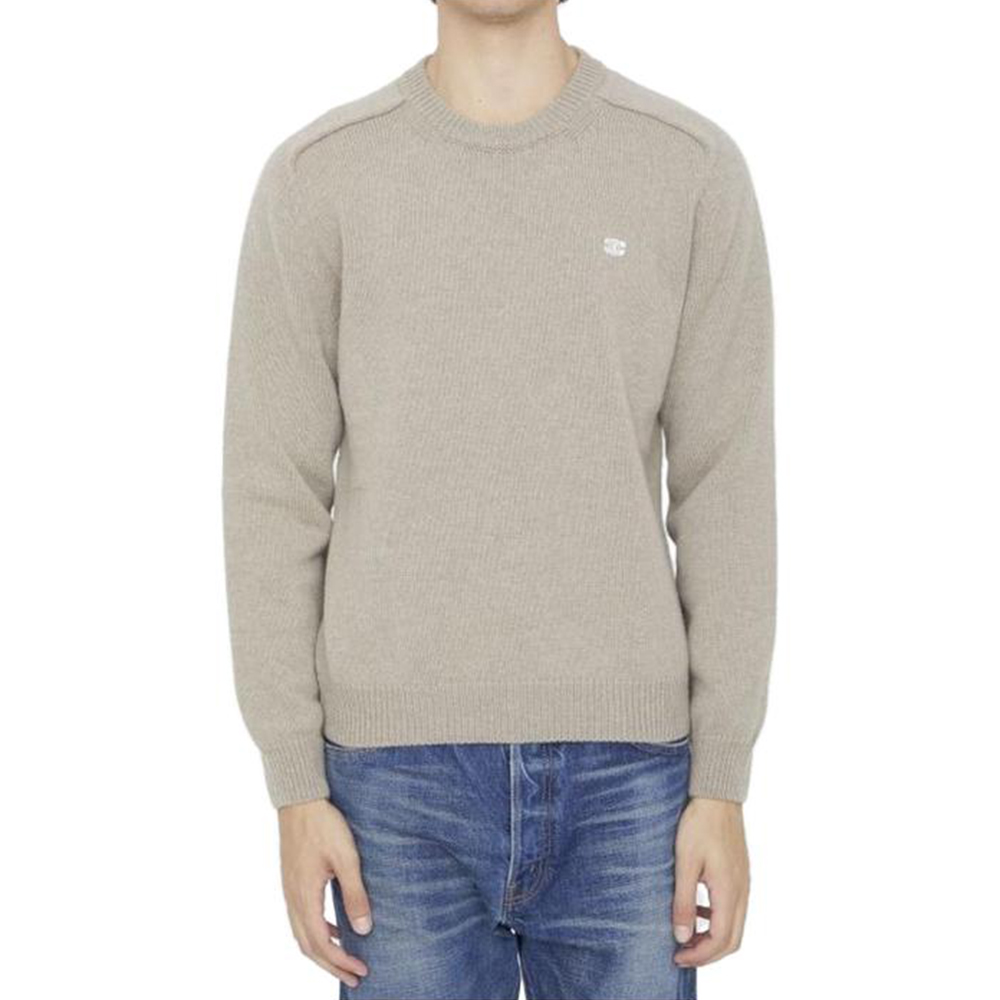 CELINE SS23 Solid Color Crewneck Long Sleeve Sweater Men’s Light Brown 2AC85048T03SD