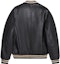 Lookbook CELINE SS23 Striped Letter Single-Breasted Baseball Collar Leather Jacket Black Men 2EC24132O-38NI
