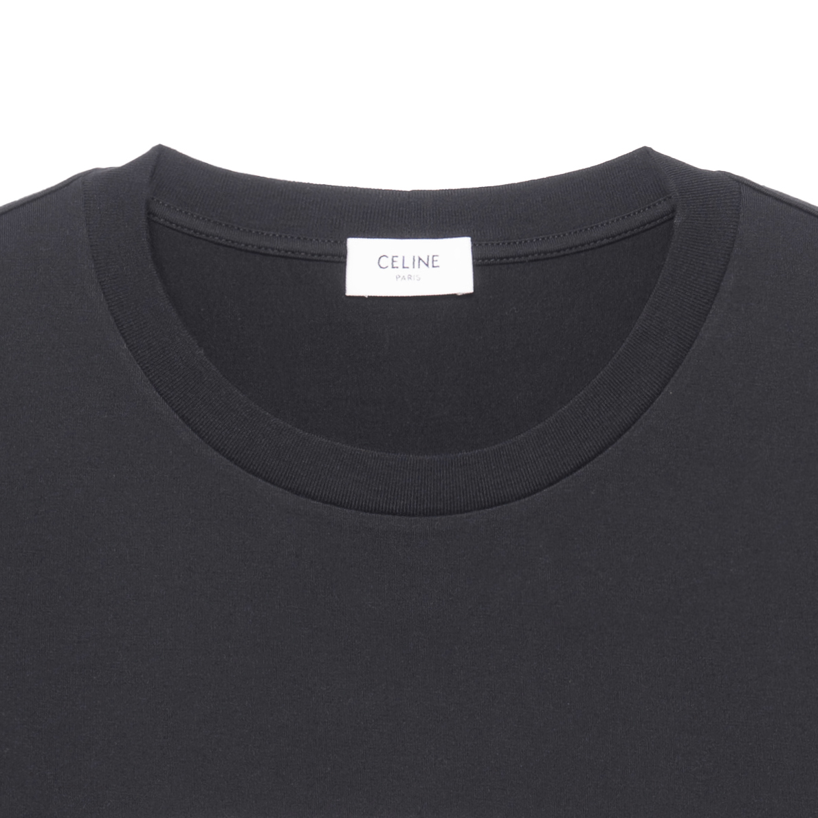 Details for CELINE SS23 Kaos Hitam Wave Print Crewneck Lengan Pendek Santai. 2X45F671Q-38AW