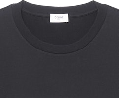 CELINE SS23 Kaos Hitam Wave Print Crewneck Lengan Pendek Santai. 2X45F671Q-38AW Details for CELINE SS23 Kaos Hitam Wave Print Crewneck Lengan Pendek Santai. 2X45F671Q-38AW