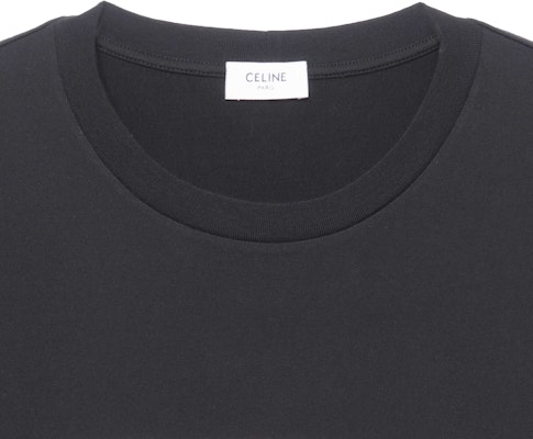 CELINE SS23 Kaos Hitam Wave Print Crewneck Lengan Pendek Santai. 2X45F671Q-38AW Details for CELINE SS23 Kaos Hitam Wave Print Crewneck Lengan Pendek Santai. 2X45F671Q-38AW