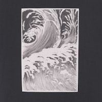 CELINE SS23 Kaos Hitam Wave Print Crewneck Lengan Pendek Santai. 2X45F671Q-38AW Sizing CELINE SS23 Kaos Hitam Wave Print Crewneck Lengan Pendek Santai. 2X45F671Q-38AW