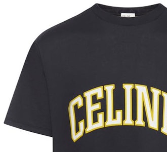 CELINE SS24 黑色字母印花圓領短袖T恤。 2X60L671Q-38YG Shop CELINE SS24 黑色字母印花圓領短袖T恤。 2X60L671Q-38YG