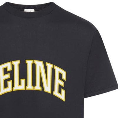 CELINE SS24 Black Letter Print Crewneck T-Shirt. 2X60L671Q-38YG Sizing CELINE SS24 Black Letter Print Crewneck T-Shirt. 2X60L671Q-38YG