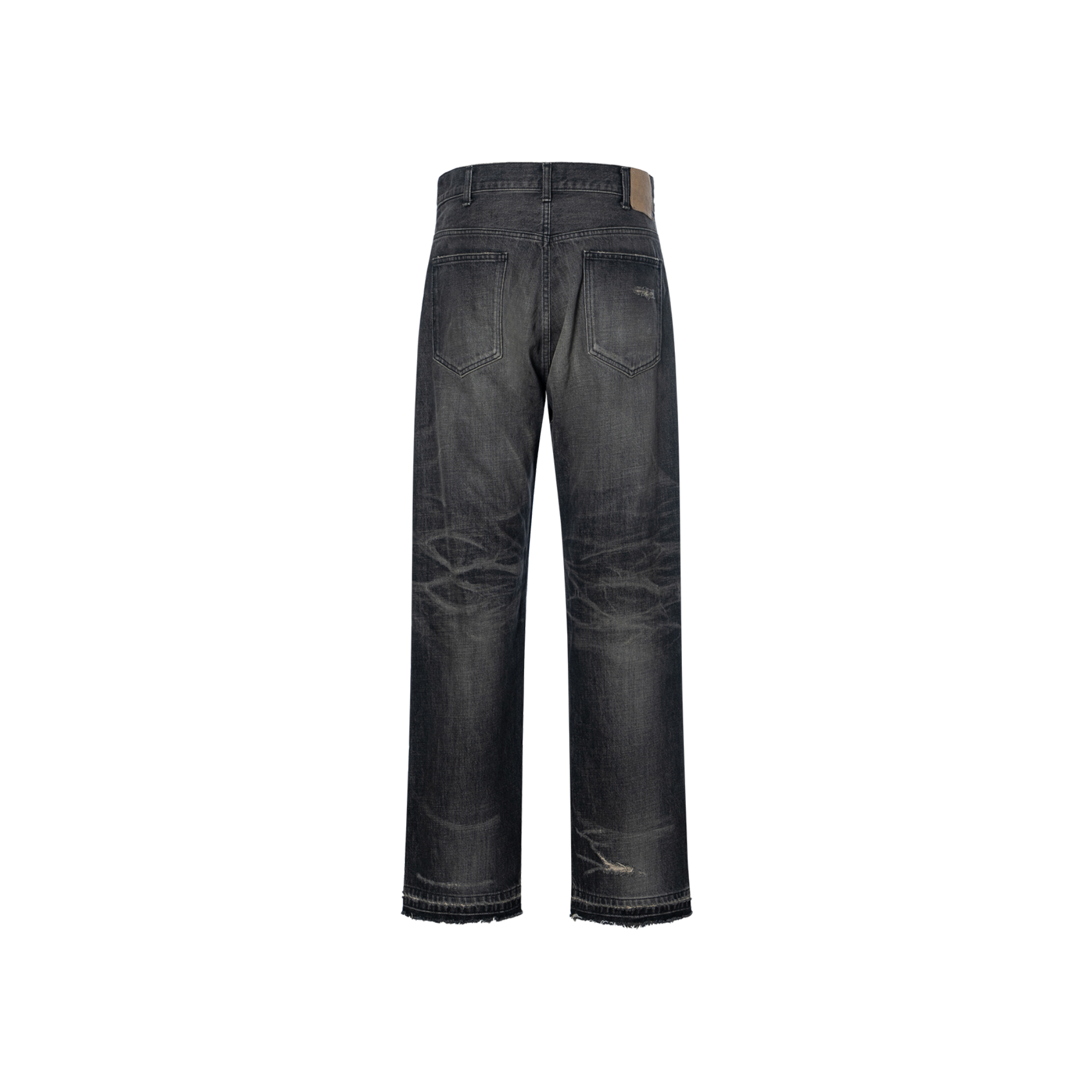 Lookbook CELINE SS24 Jeans Negros Tiro Bajo Desgastados con Botones. 2N785247Y-06CK