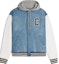Buy CELINE SS24 Blue Striped Letter Patch Hooded Jacket. 2Q937034S-09PI