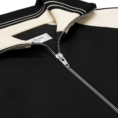 セリーヌ SS24 カラーブロック ハイネック ラグラン ジップ スウェットシャツ - ブラック 2Y14H121O-38EC Details for セリーヌ SS24 カラーブロック ハイネック ラグラン ジップ スウェットシャツ - ブラック 2Y14H121O-38EC