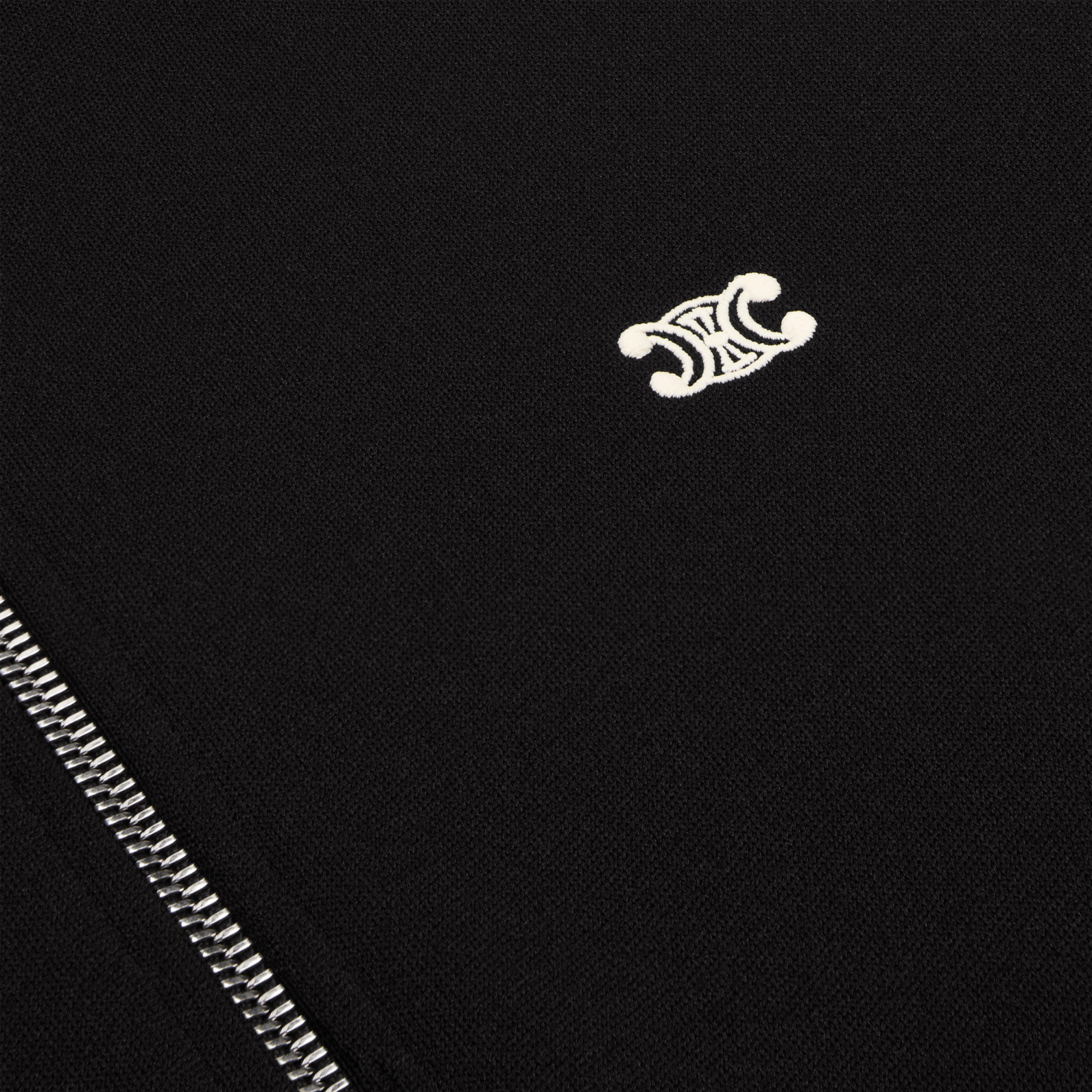 Sizing セリーヌ SS24 カラーブロック ハイネック ラグラン ジップ スウェットシャツ - ブラック 2Y14H121O-38EC